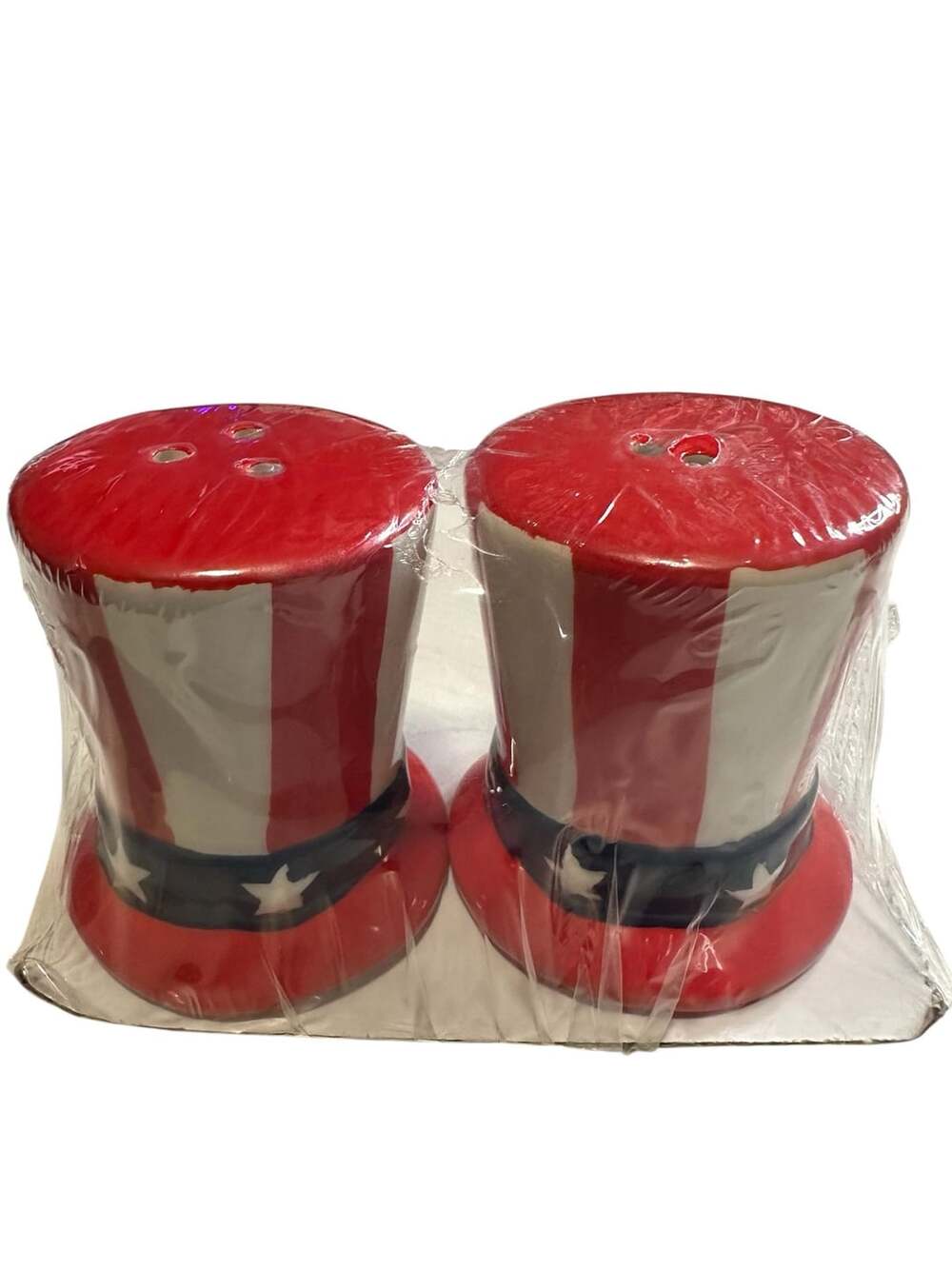 Old East Main Co. Patriotic Uncle Sam Hat Salt and Pepper Shakers
